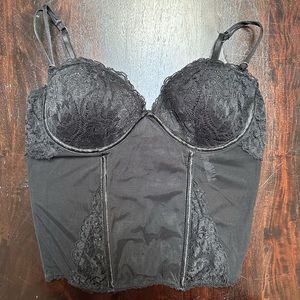 Great condition black lace corset top size medium
